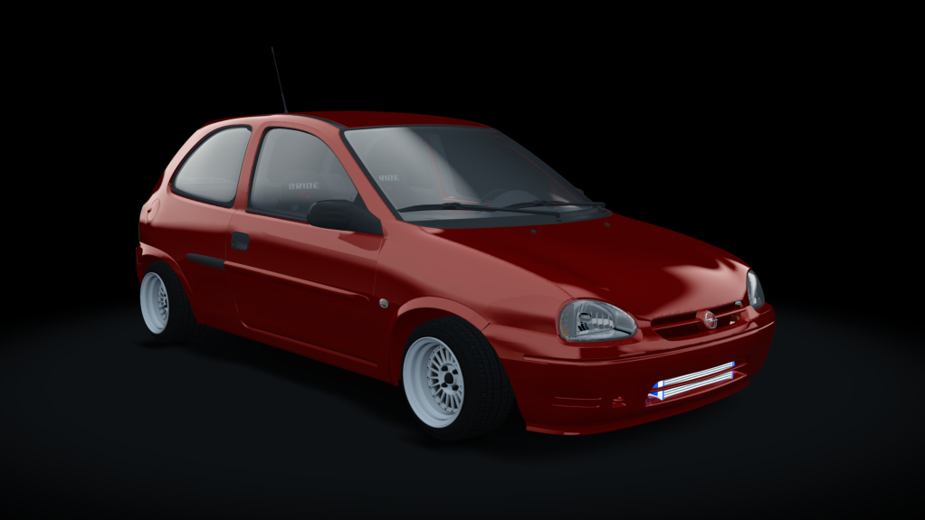 Opel Corsa B 1.9td, skin vermelho